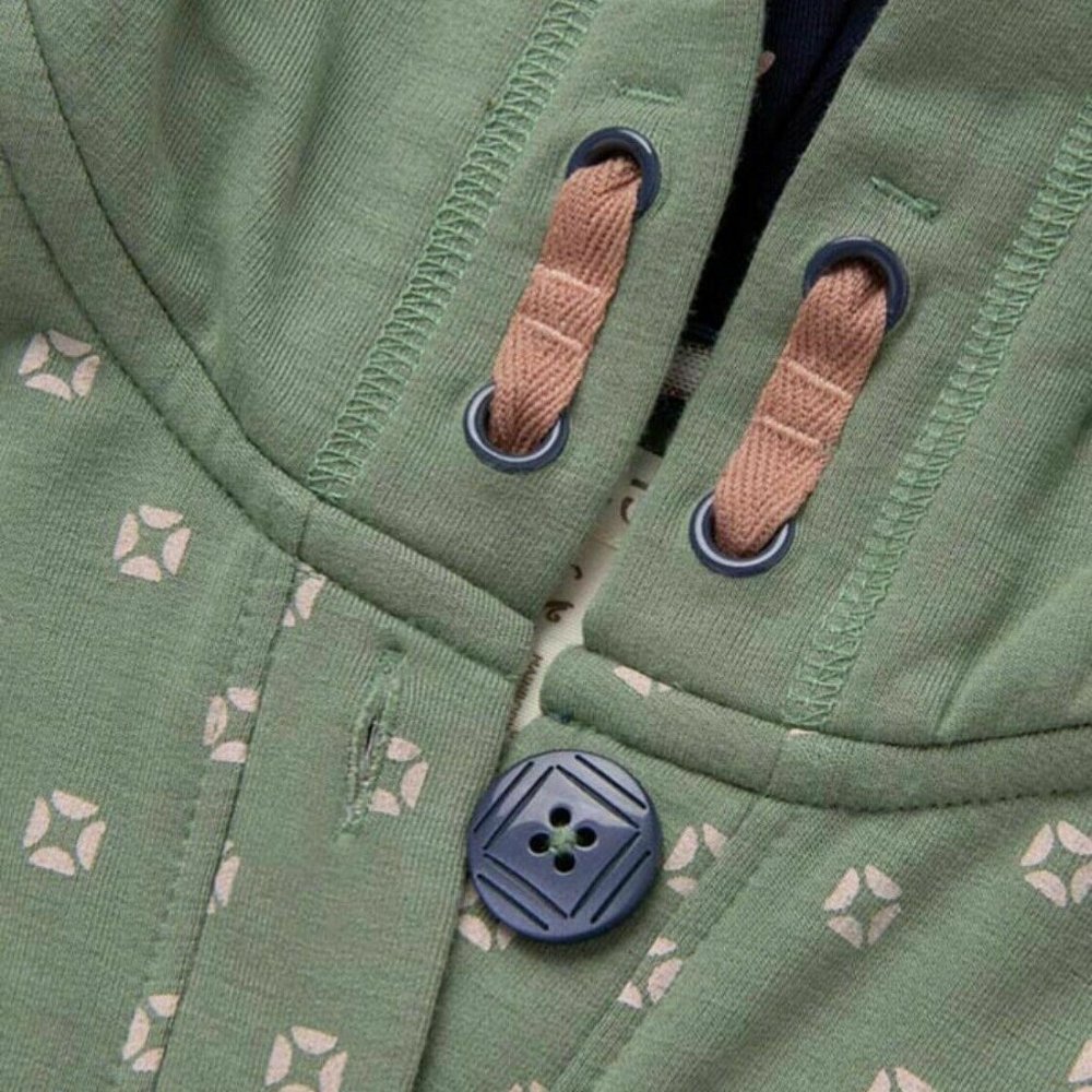 Matilda Jane Girls Hunter Lightweight Polka Dot Hoodie Olive Size 10 New In Bag - Picture 2 of 3